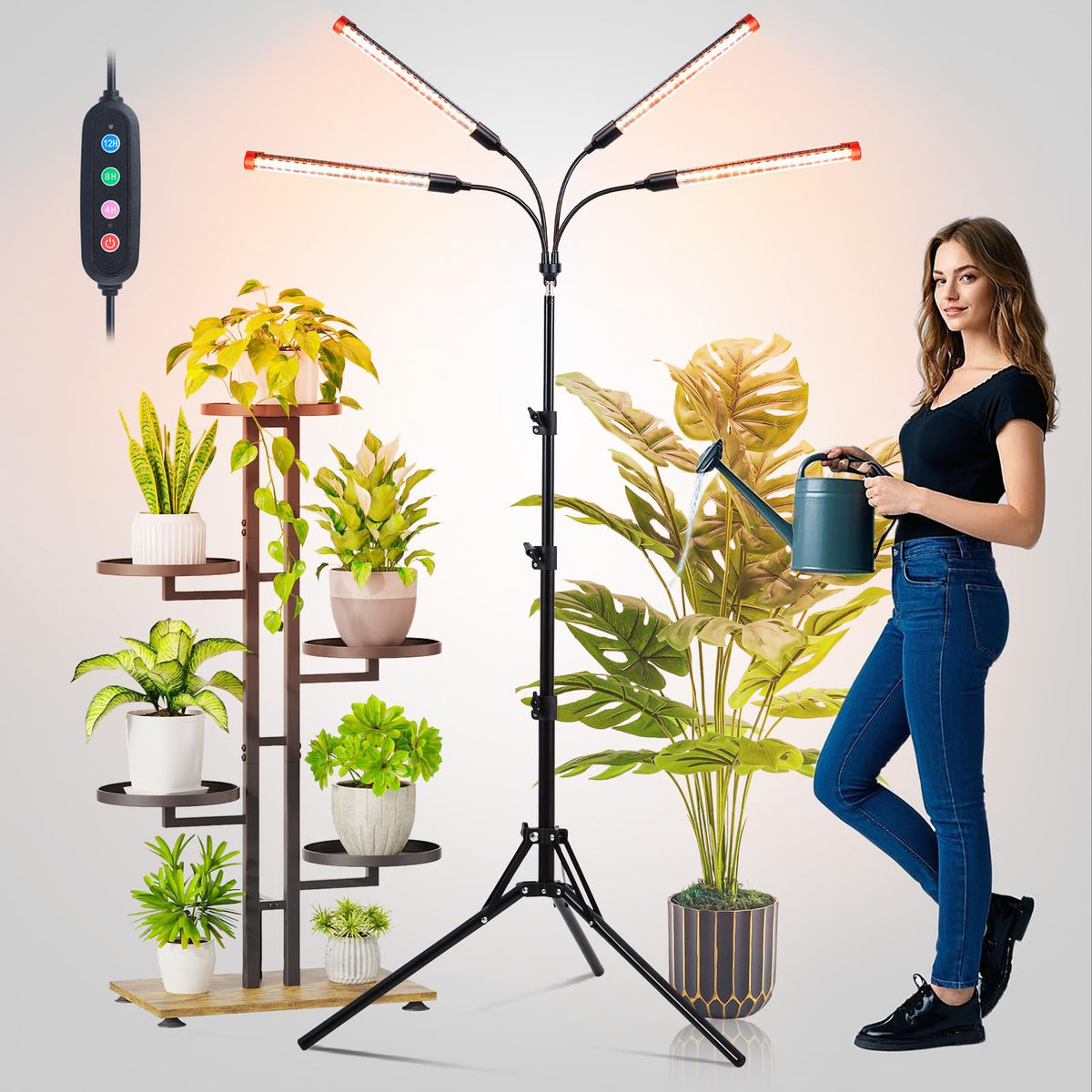 FECiDA full-spectrum LED with warm, neutral, and red diodes for balanced growth