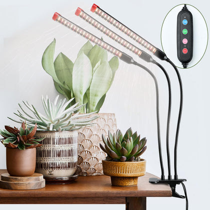 FECiDA Gamechanger 3Head clip light provides bright coverage for seed starting.