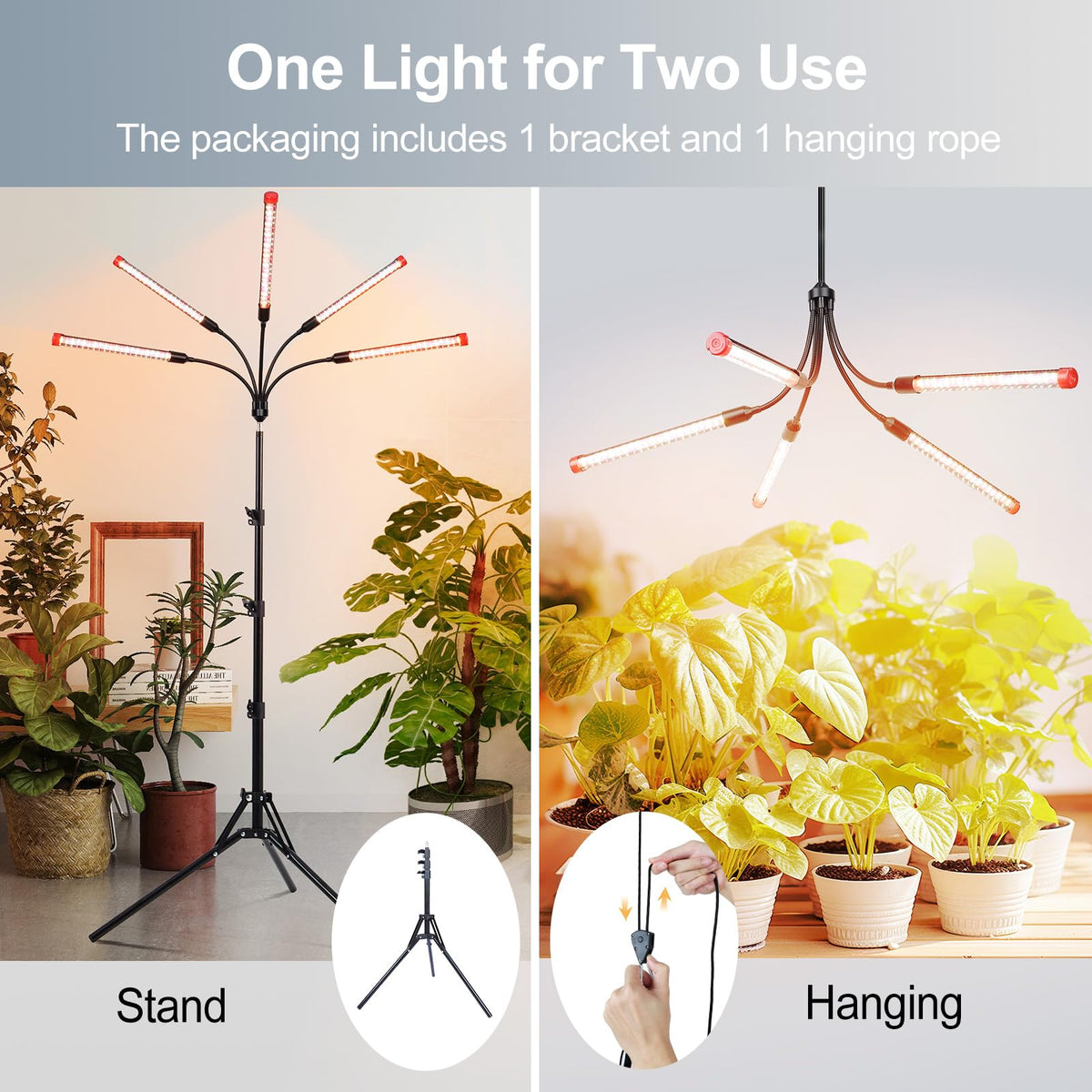 FECiDA Gamechanger with tripod setup demonstrating stable, adjustable height for tall plants