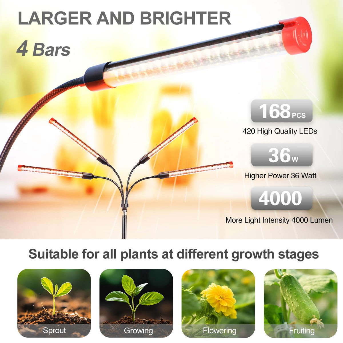 FECiDA 60-degree spotlight beam targets plant areas precisely