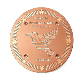 FeciFeco birdbath copper disc purifies water for healthier birds
