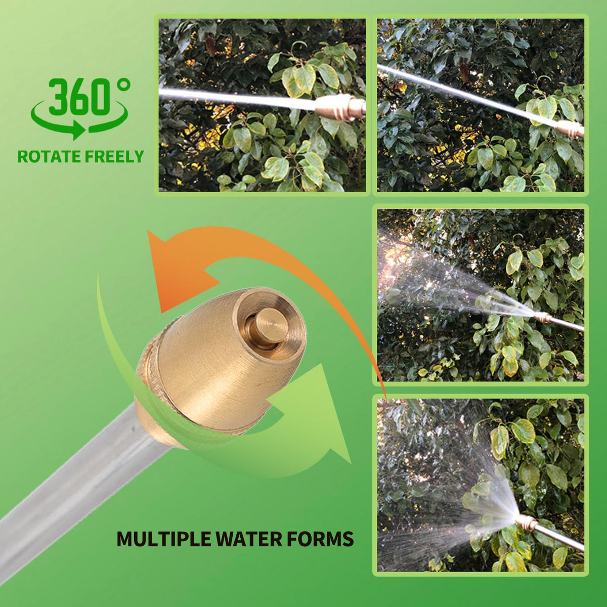 Fecovanti 360-degree adjustable rotation for versatile sprays.