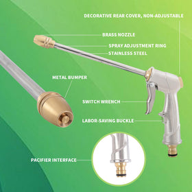Fecovanti nozzle in action for car washing and patio cleaning.