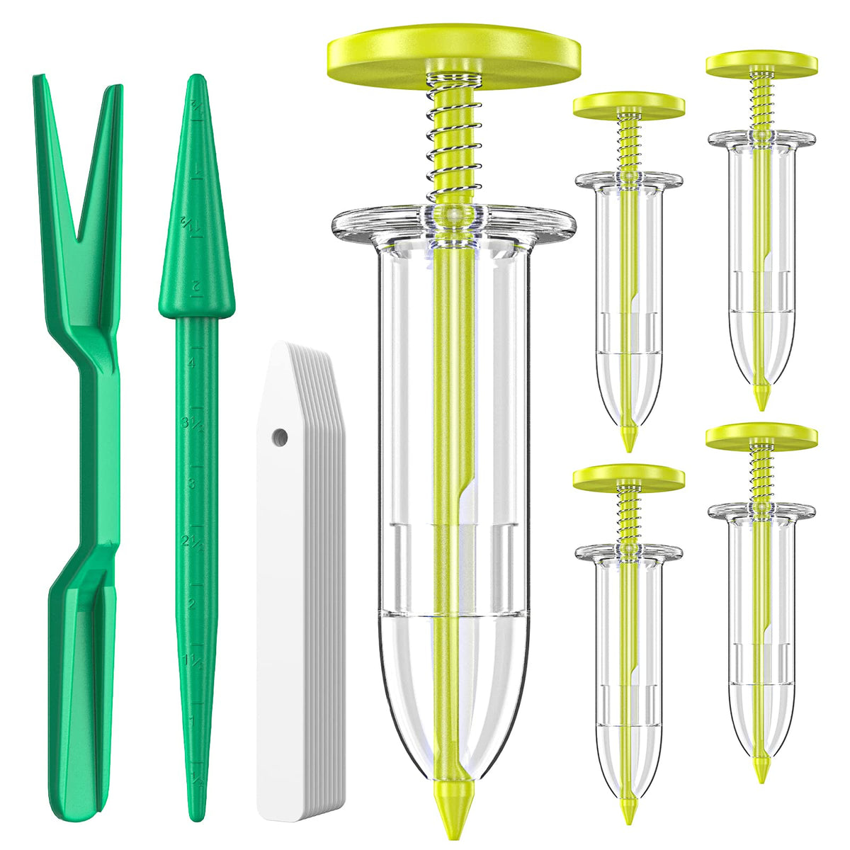 Fecsam 17 pack seed planter tool set for precise placement in rows.