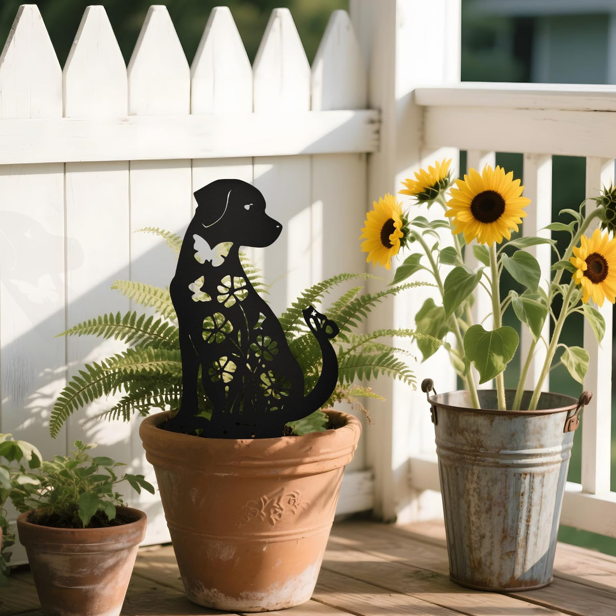 Fectzuea easy-install dog garden stake for quick setup.