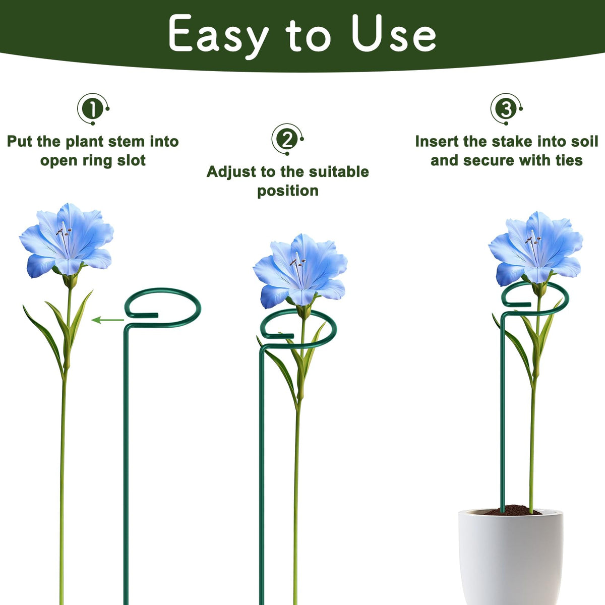 FEED GARDEN push-in installation makes staking quick and simple.