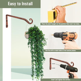 FEED GARDEN heavy-duty bracket supports large planters and fixtures.