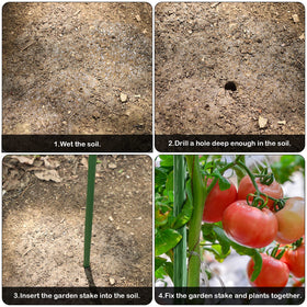 FEED GARDEN spiral-surface stake 83in shows easy soil insertion