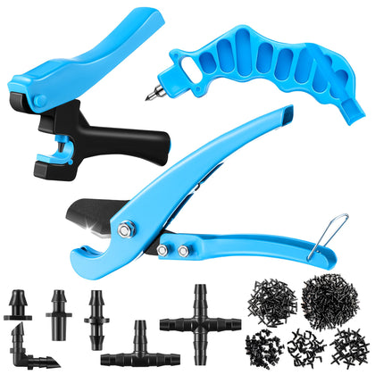 Feekoon 2-in-1 drip punch tool blue for precise 4mm holes