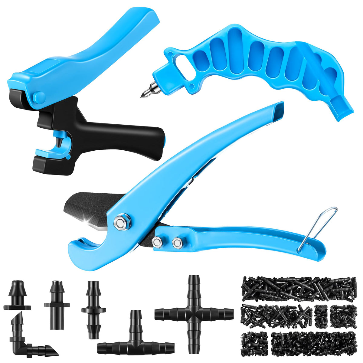 Feekoon 2-in-1 drip punch tool punching precise 4mm holes for emitters