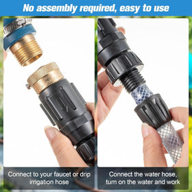 Feekoon brass and ABS materials endure weather for durable irrigation.