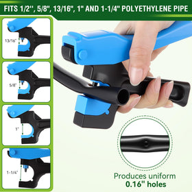 Feekoon hole punch tool forming uniform holes in PE tubing
