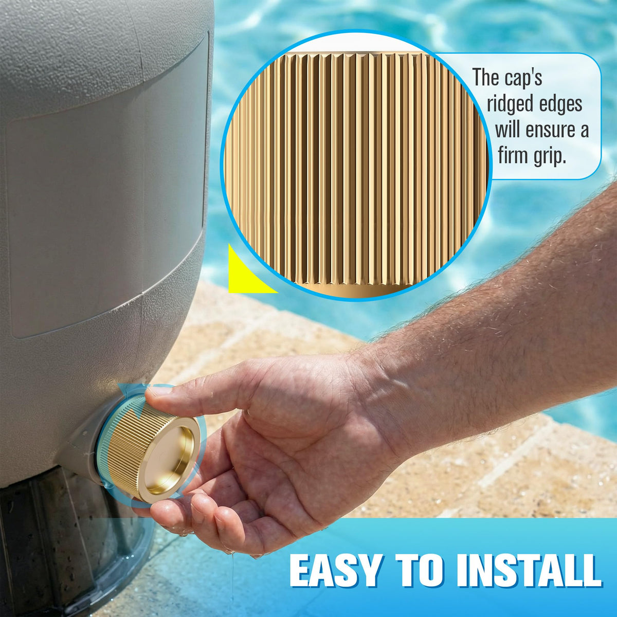 Feekoon leak-proof seal test demonstration on pool system