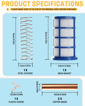FEHOKINCH solar pool cleaner copper anode supports corrosion resistance.