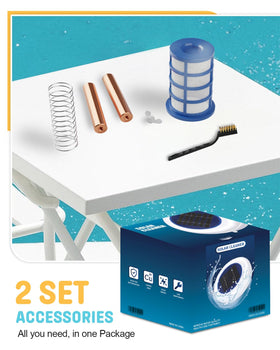 FEHOKINCH solar pool cleaner mesh basket captures pool debris.