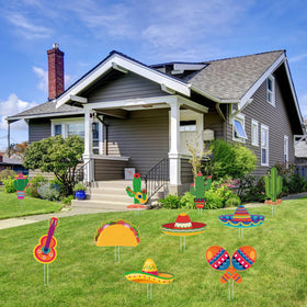 Feifeiya fiesta-scene yard sign helps create a lively party backdrop.