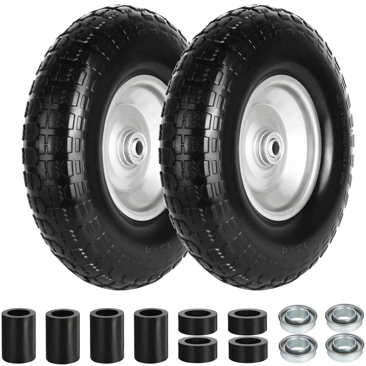 FEILOONG 13-inch wheelbarrow tire for reliable garden work with flat-free design