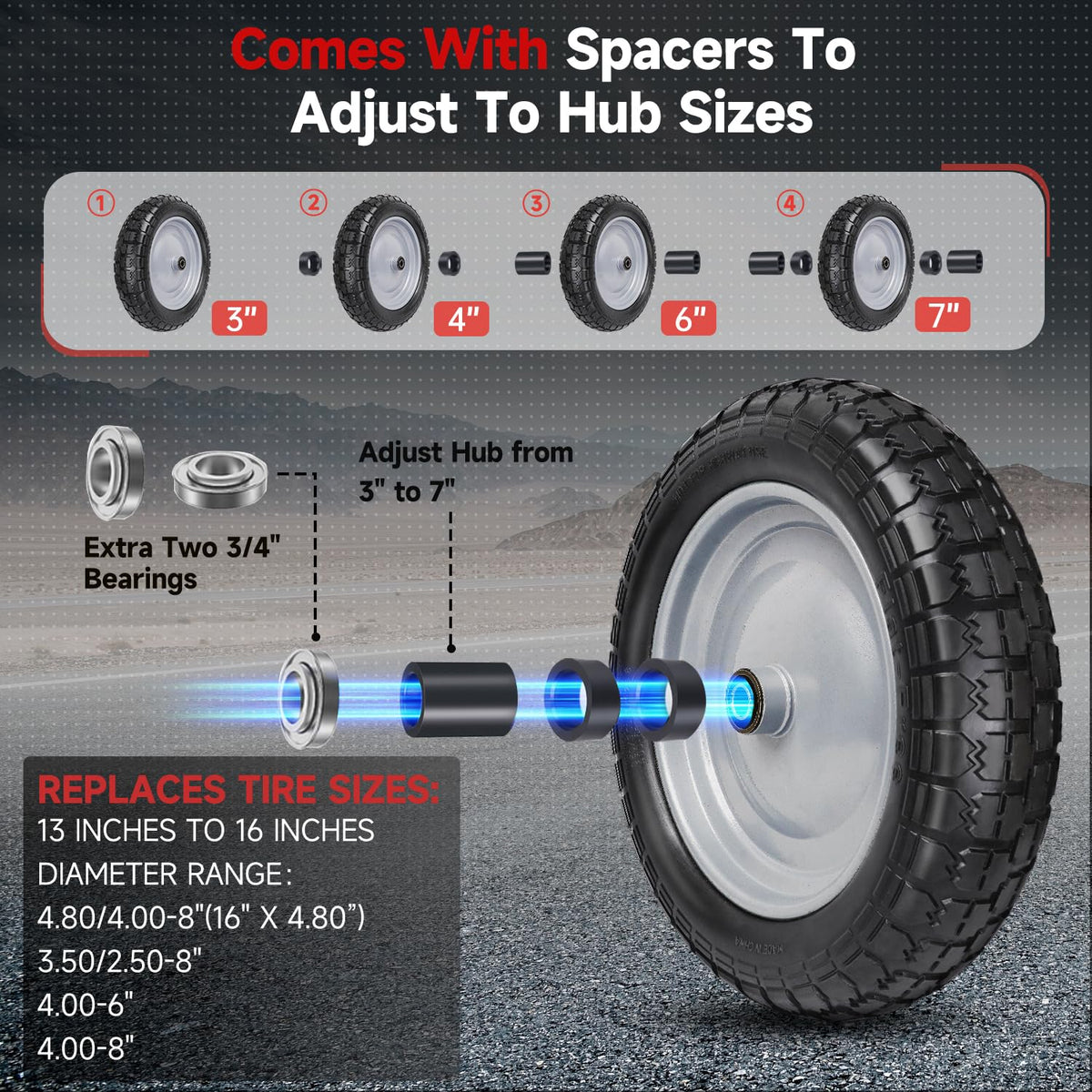 FEILOONG anti-slip tread pattern improving traction on rough terrain.