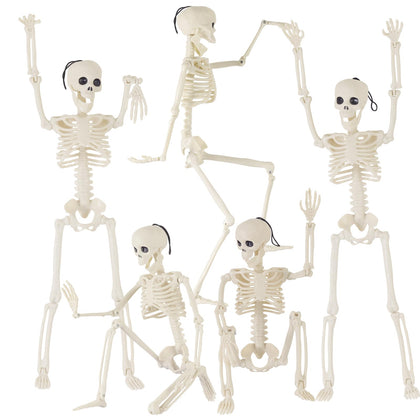 Feir 16-inch skeletons ready for assembly, flexible Halloween displays.