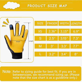 Breathable polyester back on FEISHDEK kids gloves keeps hands cool during activities