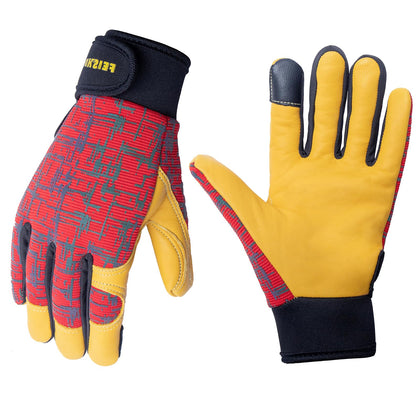 FEISHDEK kids leather gloves front view, soft leather for everyday wear
