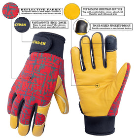 FEISHDEK gloves with Velcro closure for secure adjustable fit