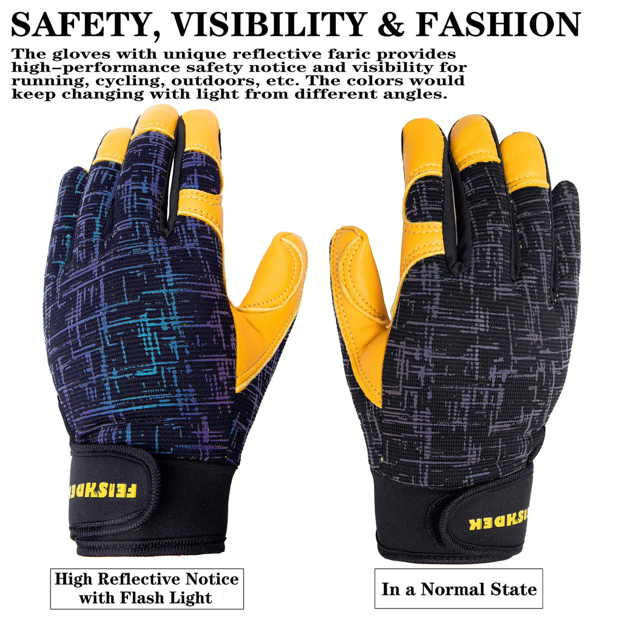 Versatile FEISHDEK kids leather gloves suitable for gardening, cycling, painting and more