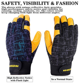 Versatile FEISHDEK kids leather gloves suitable for gardening, cycling, painting and more