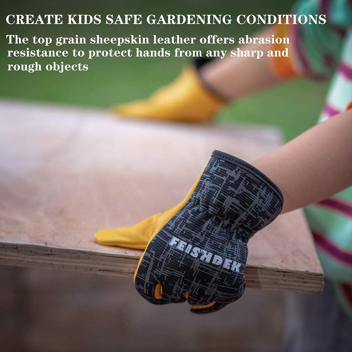 FEISHDEK Kids Outdoor Activities Gloves suitable for yard tasks