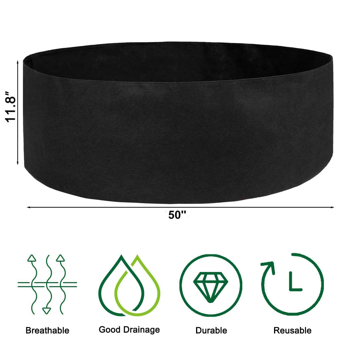 Feitore round garden bed 50-inch diameter offering a wide planting area