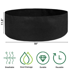 Feitore round garden bed 50-inch diameter offering a wide planting area