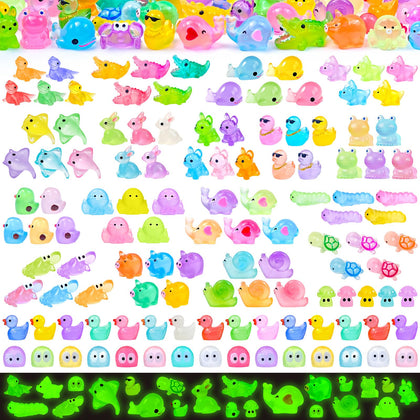 Feivando luminous resin ducks glow softly for craft scenes and fairy gardens at night