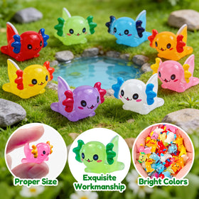 Feivando glow axolotl mini figurine enhances night lighting in crafts.