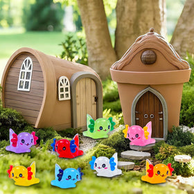 Feivando glow axolotl mini figurine brightens shelves and pots.