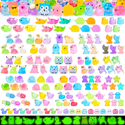 Feivando glow mini duck figure for fairy gardens with bright color and glow