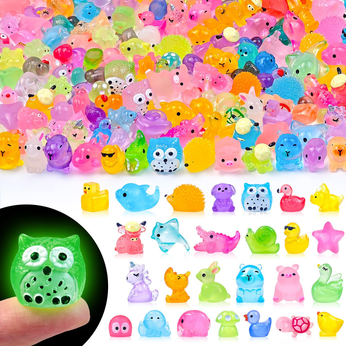 Feivando glow mini turtle figure brightens aquariums and plant pots after dusk