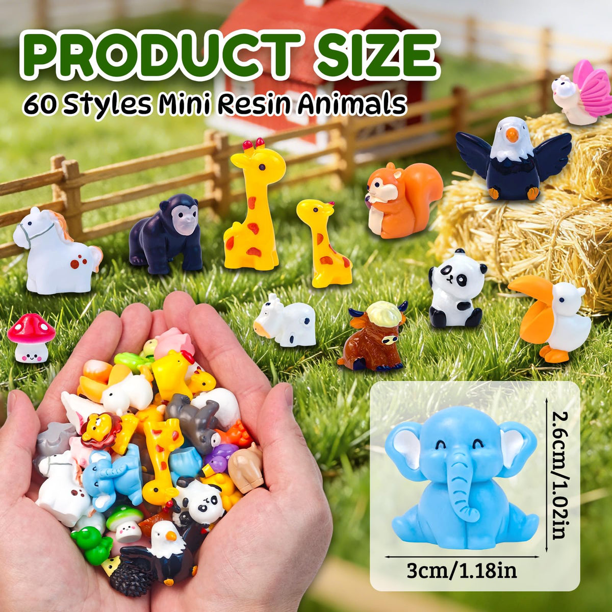 Durable resin figures with smooth surfaces brighten shelves and micro landscapes for creative displays