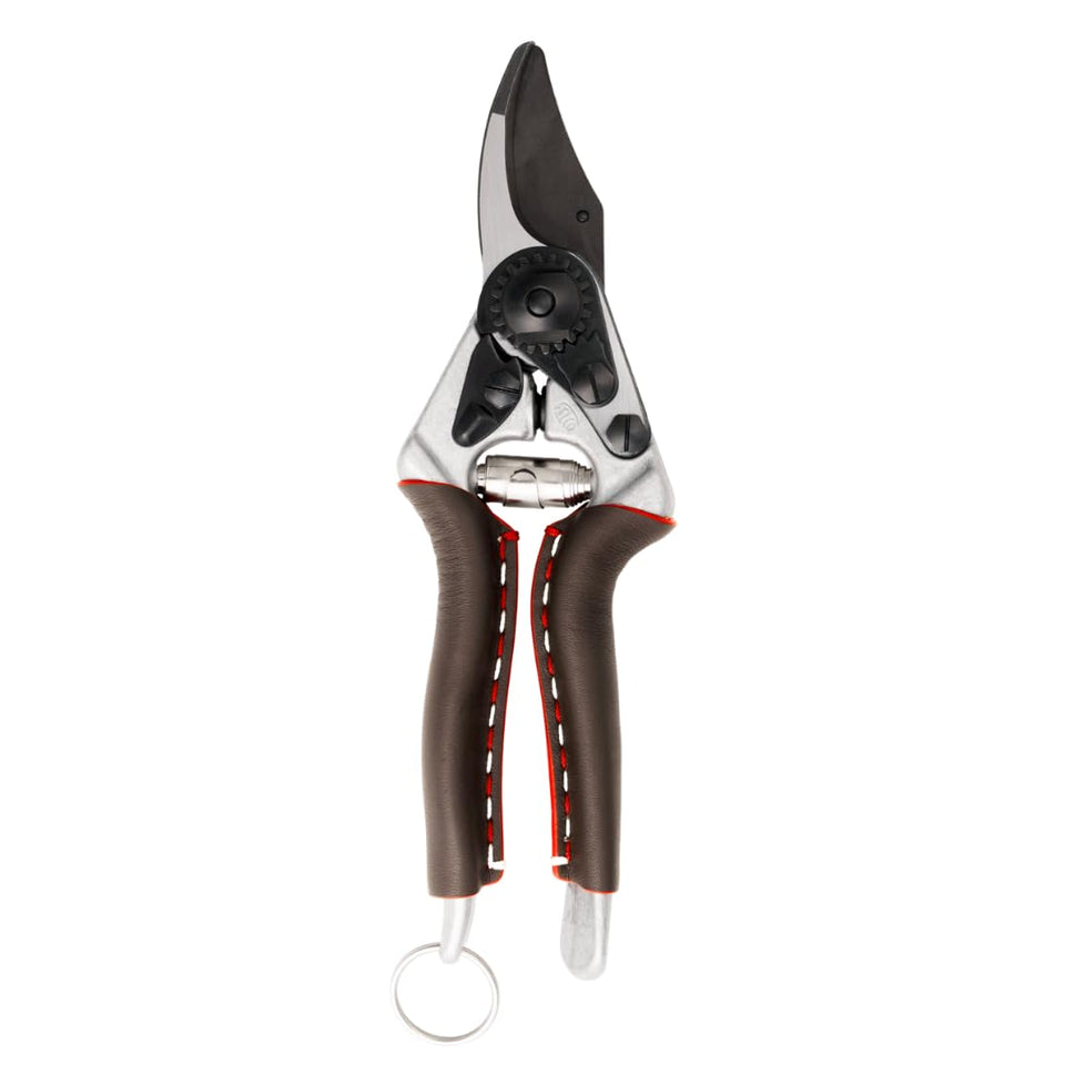 FELCO 6 Elite pruning shears close-up on the bypass blade for clean cuts.