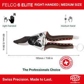 FELCO 6 Elite thumb-catch mid-opening feature for fast cuts.