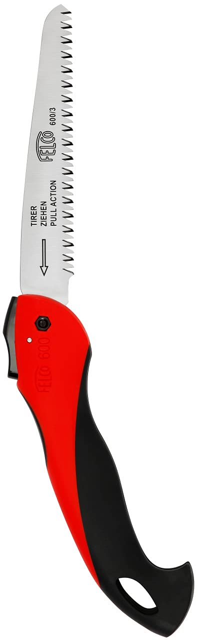 Felco F-600 folding saw closed for compact pocket carry and quick pruning.