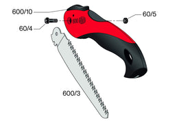 Felco F-600 red design offers high visibility in the yard.