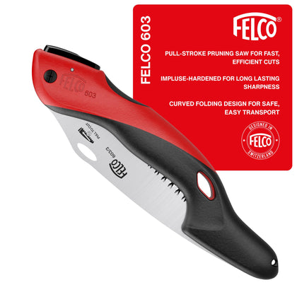 Felco 603 curved blade 8in for fast, controlled pruning in trees
