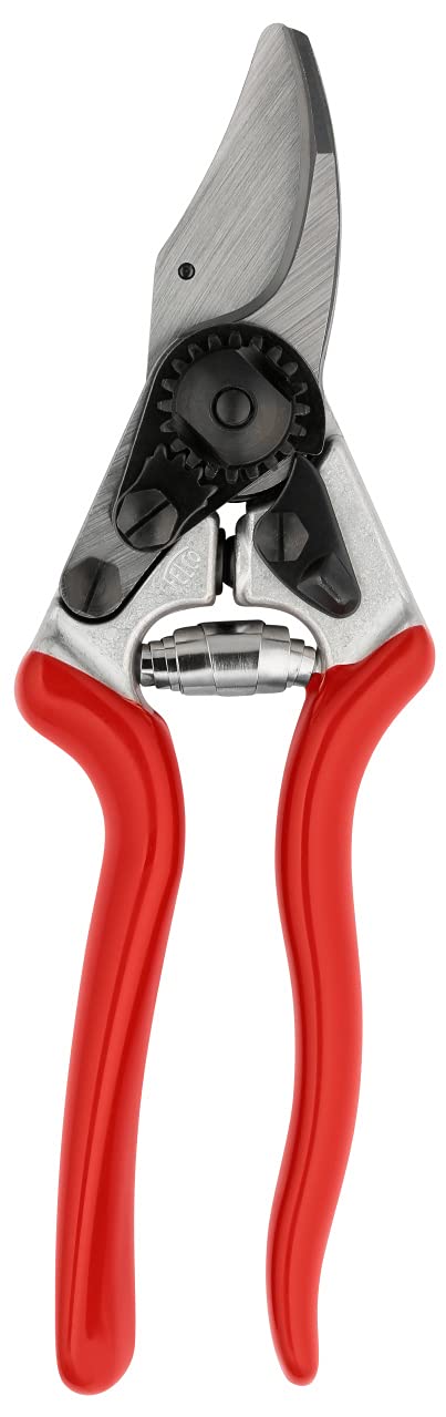 FELCO F16 left-handed pruning shears with ergonomic aluminum handle for comfortable pruning