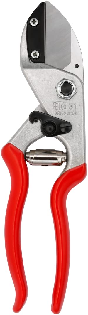 Felco F31 pruning shears with aluminum handle offer durable, comfortable pruning.