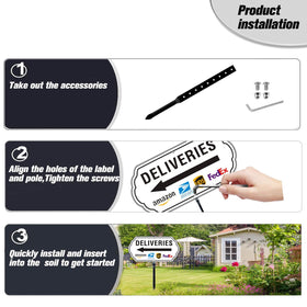 Felexdo deliveries sign bold black lettering on white background improves readability from distance