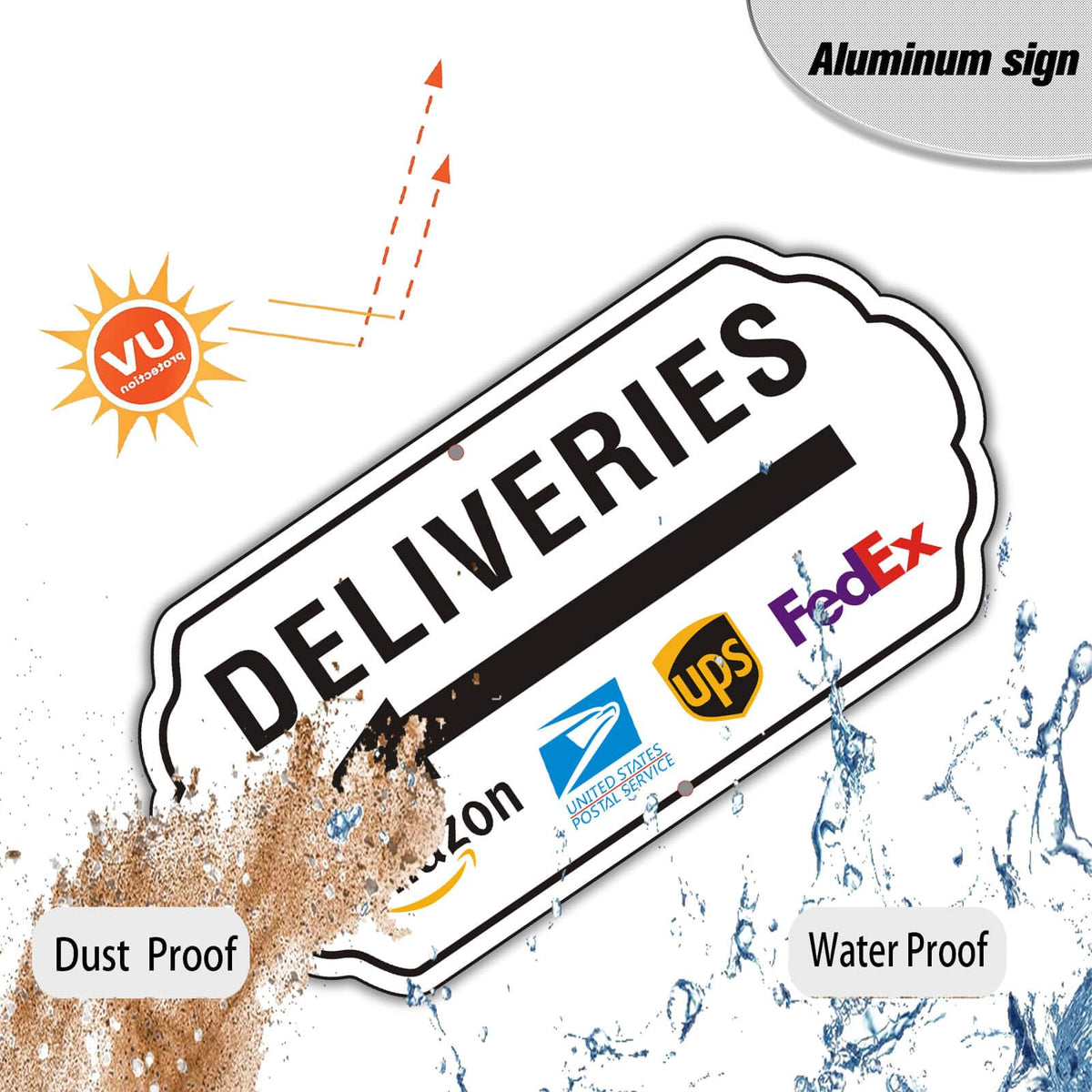 Felexdo deliveries sign installation kit included simplifies setup in minutes
