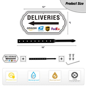 Felexdo deliveries sign steel stake 18 inch provides strong outdoor support
