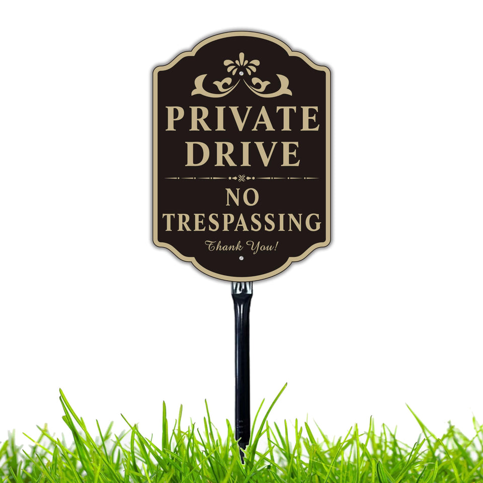 Felexdo large private drive sign 14x10 for clear outdoor messaging