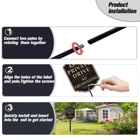 Felexdo rust-resistant aluminum sign withstands sun and rain
