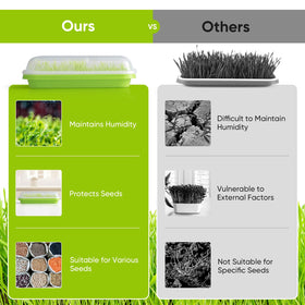 FELISTORY sprouter trays small mesh holes keep seeds secure during sprouting